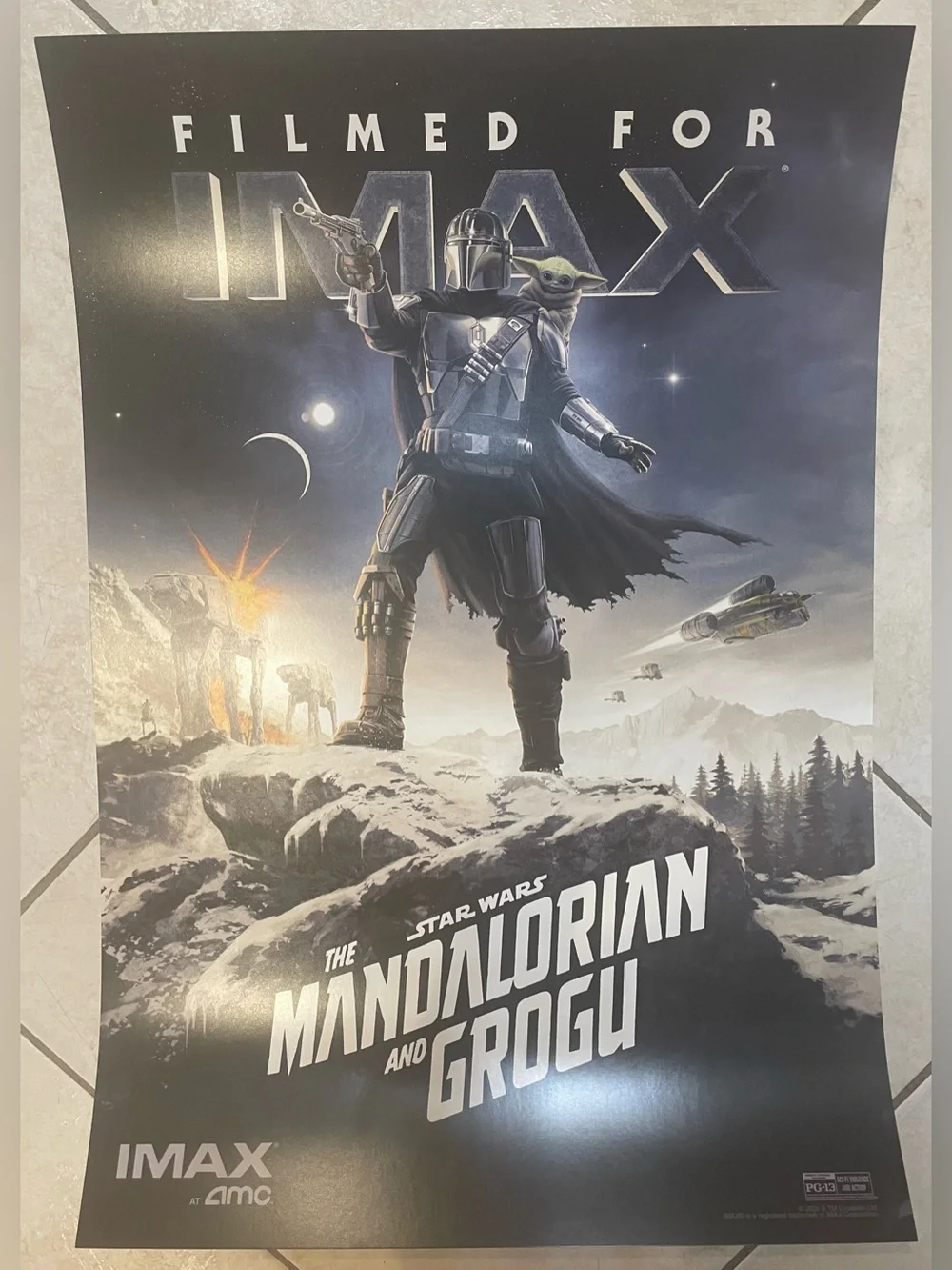 Limited Edition StarWars The Mandalorian and Grogu Collectible AMC Posters 3/3